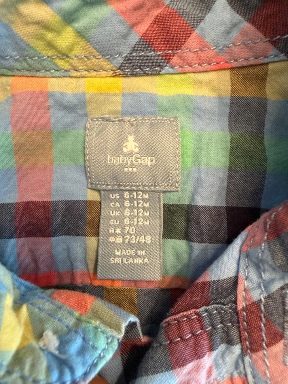 Baby Gap OshKosh Plaid Outfit Bundle Jeans Baby Boy 6M